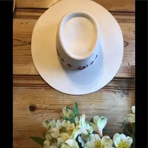 NEW  rare Floral boho boater hat NEW! Wyeth rare Floral boho boater hat | eBay main image 3